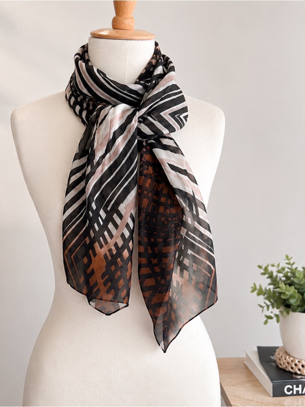 100% Silk Ann Klein Scarf